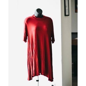 Pre-loved Vanilla Bay Mock Neck Maroon Swing Dress